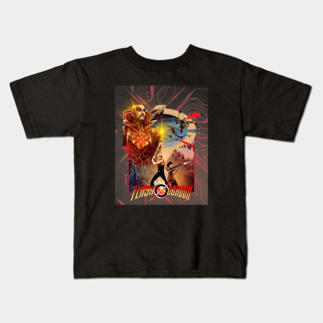 Flash Gordon Kids T-Shirt by TorrezvilleTees